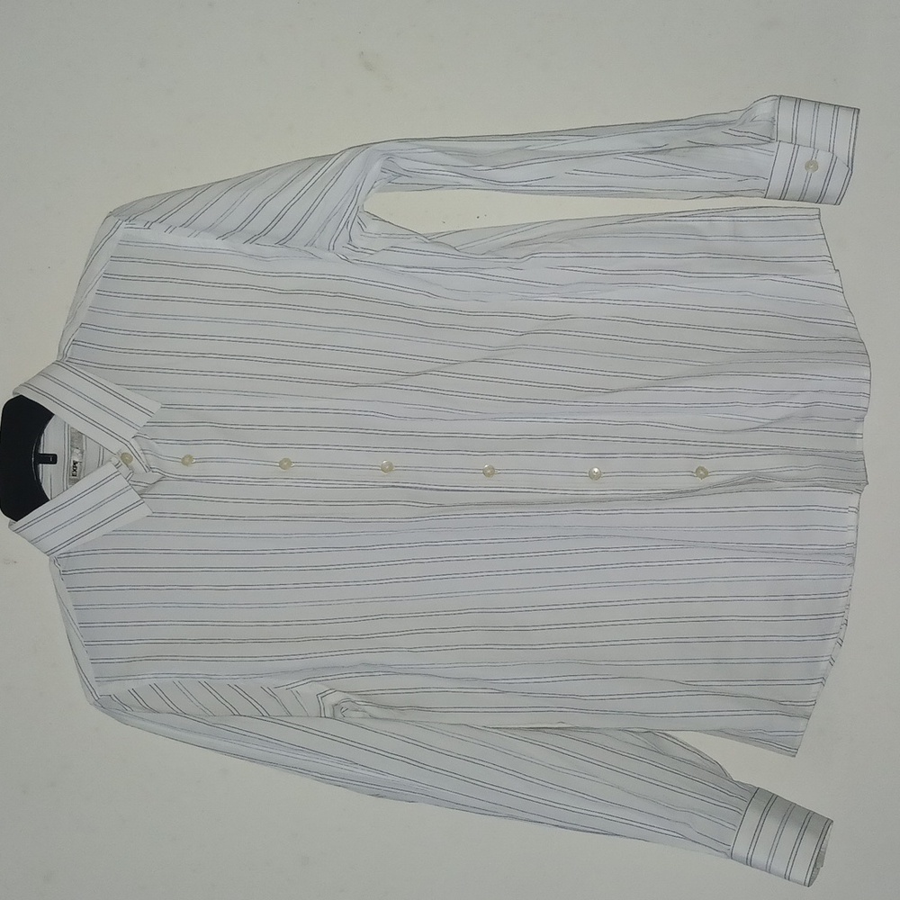Express 1MX‎ Men's Fitted Shirt Stretch Cotton Neck Size 16 - 16-1/2 (Large)